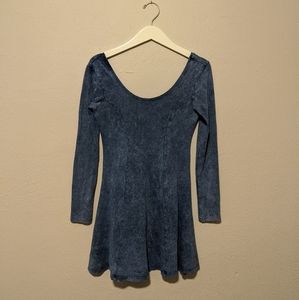 ASOS Skater Dress Blue Acid Wash